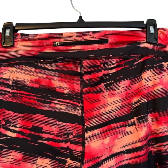 Old Navy Active Go-Dry Tall XL Womens Leggings Red & Black Abstract Print - Picture 5 of 12